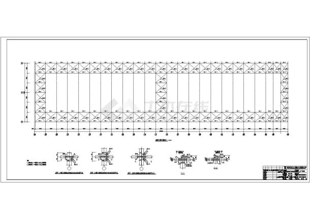 某地48米跨单层门式钢架厂房结构施工图-图二