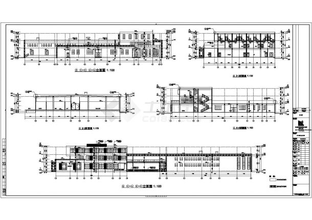 江西三层框架结构综合楼及仓库建筑设计施工图-图二