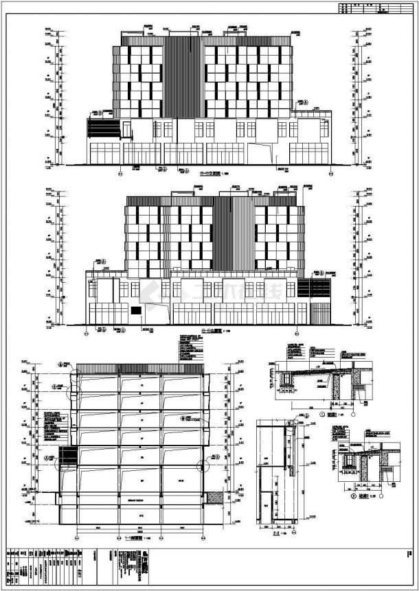 某地6层框架结构综合楼建筑方案图-图二