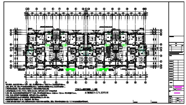 景瑞园12层3-4高层住宅建筑设计施工图_图1