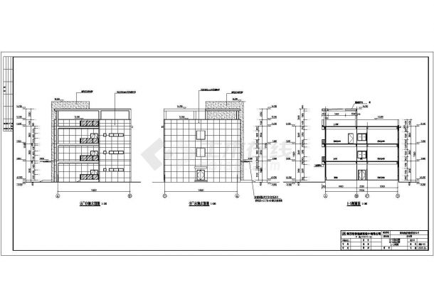 黄冈市某三层钢框架结构办公楼全套施工图（建筑结构水电）-图一