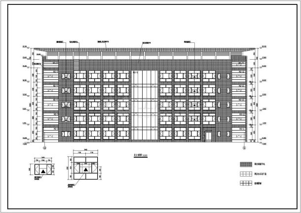 某5层现代风格办公楼建筑方案设计图-图一