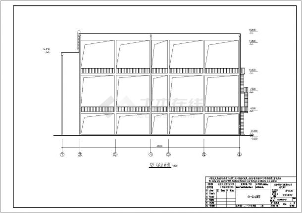 【济南】某地3层钢框架结构厂房施工图-图二