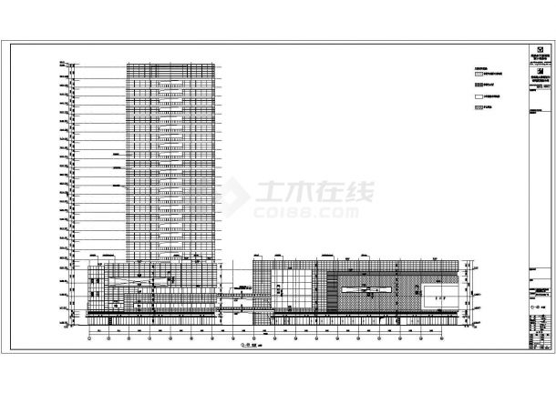 【无锡】26层混凝土框架结构商业综合体建筑施工图-图一