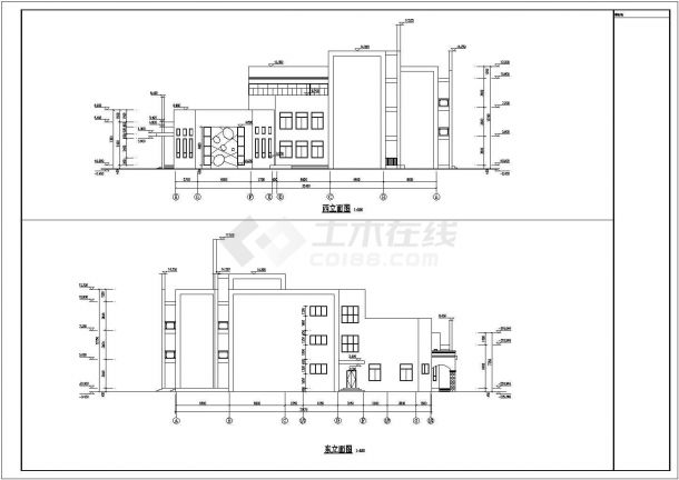 【江苏】三层框架结构幼儿园建筑设计施工图-图二