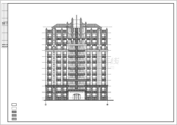 【四川】某地11层小高层建筑设计施工图-图一