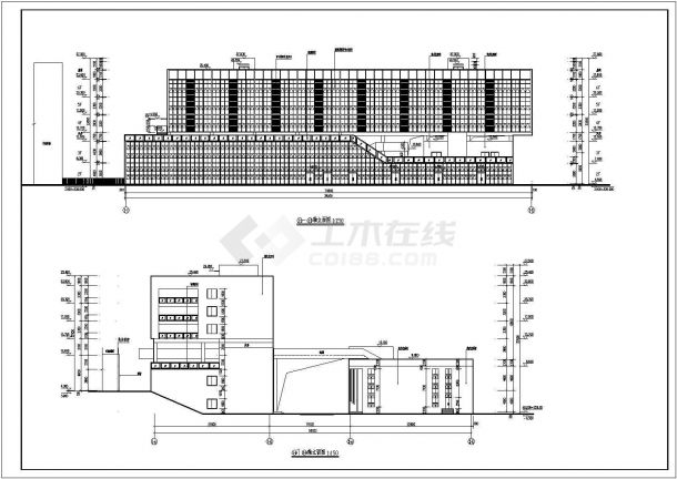 重庆邮电大学移通学院6层框架结构教学楼建筑设计施工图-图二