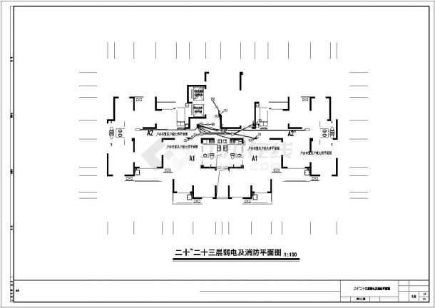 【安徽】某地24层高层住宅小区全套电气设计图纸-图一