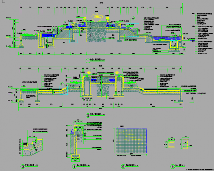 东北地区某小区示范区大型水景跌水雕塑施工详图_图1