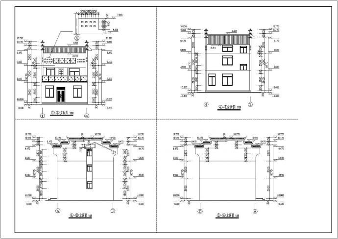 安康市三层砖混结构新农村安置房建筑设计施工图_图1