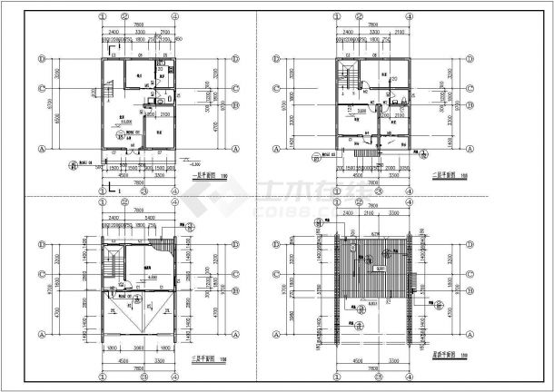 安康市三层砖混结构新农村安置房建筑设计施工图-图二