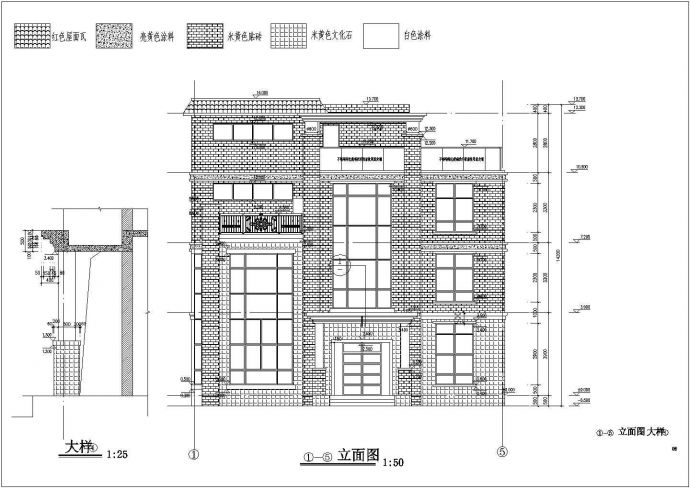 某地四层框架结构农村别墅建筑设计施工图_图1