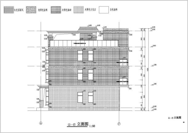 某地四层框架结构农村别墅建筑设计施工图-图二