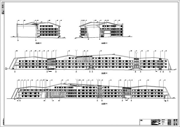 大连高新区河口小学3层框架结构教室建筑施工图-图一