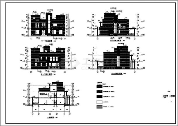甘孜州两层框架结构别墅建筑设计施工图-图一