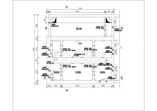生活污水MBR系统工艺施工设计图-图二
