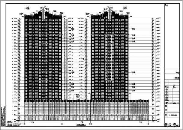 某地30层框架结构商住楼建筑设计施工图-图二