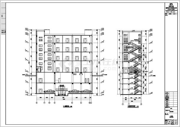 苏州四层框剪结构商业楼建筑设计施工图-图一