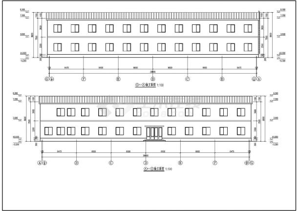 某地钢框架办公综合楼全套施工图（基础、建筑、结构）-图一
