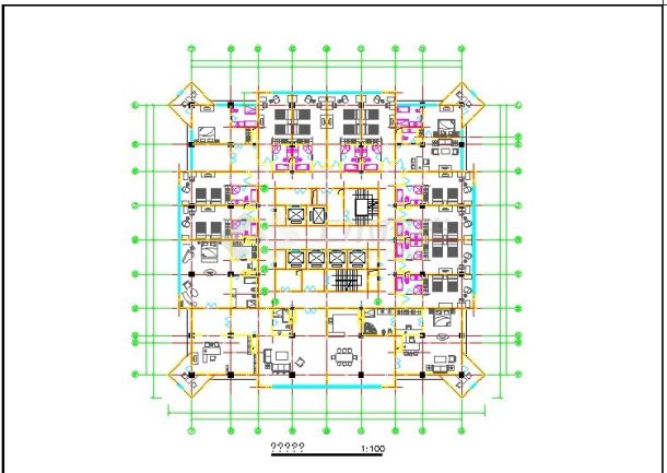 某欧式风格酒店建筑方案设计全套CAD图-图二