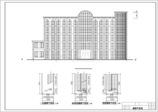 某地区多层框架结构商场建筑毕业设计图-图一