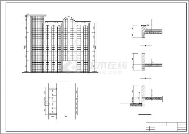 某地区多层框架结构商场建筑毕业设计图-图二