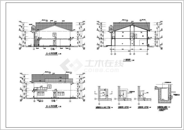 某地二层框架结构办公楼建筑方案图-图二