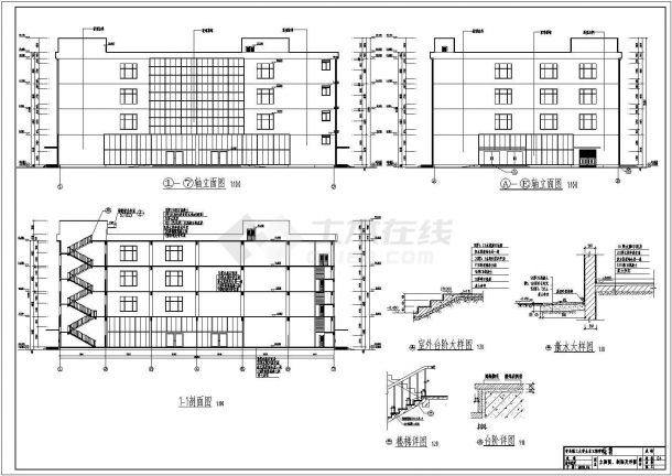 淄博华联超市建筑结构设计图纸-图一