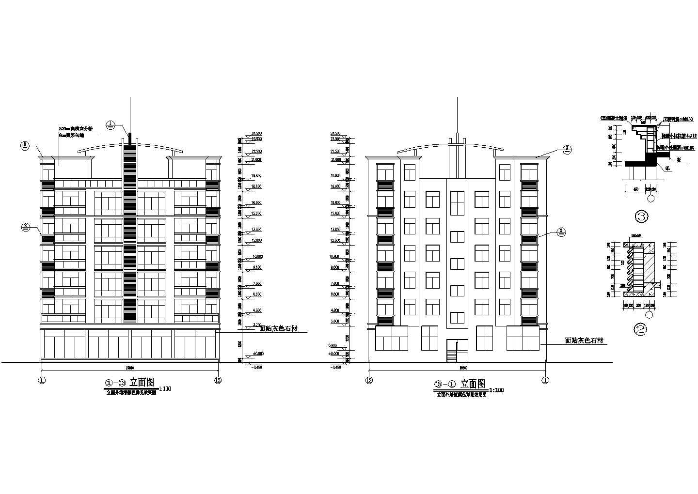 某多层砖混结构住宅楼建筑毕业设计图