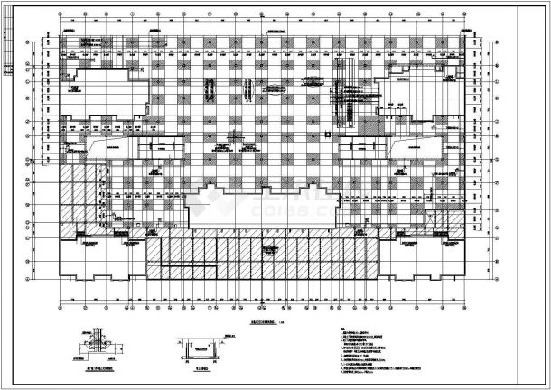 某地地下车库框架结构设计施工图-图二