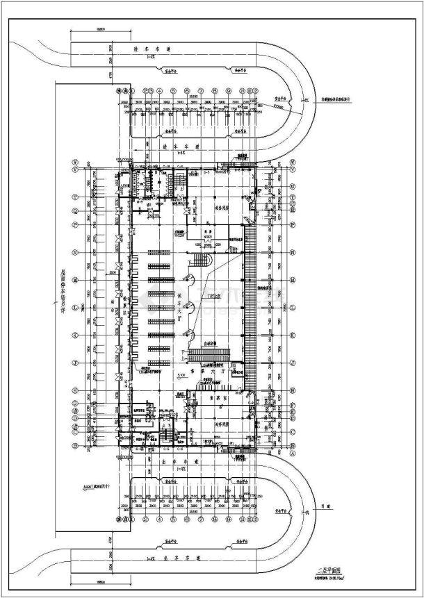 某地四层框架结构汽车客运站建筑设计扩初图-图二