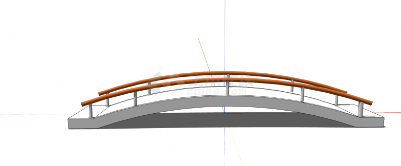 现代化景观拱桥su模型-图二