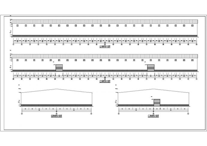 某地单层双跨门式钢架厂房结构方案图_图1