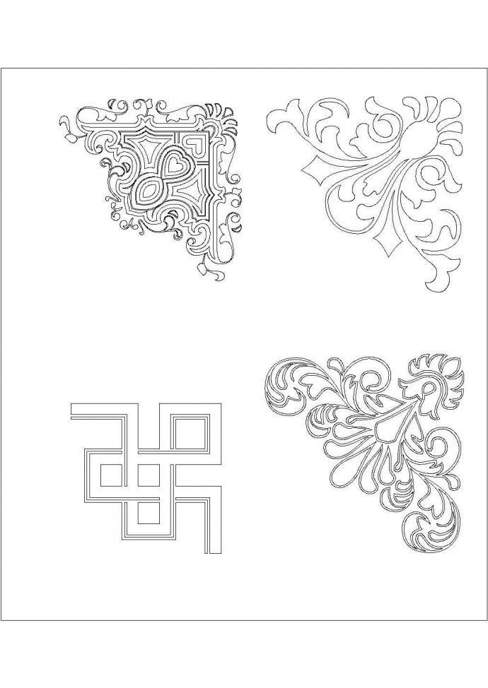 丰富别致的欧式花纹雕花图样设计图_图1