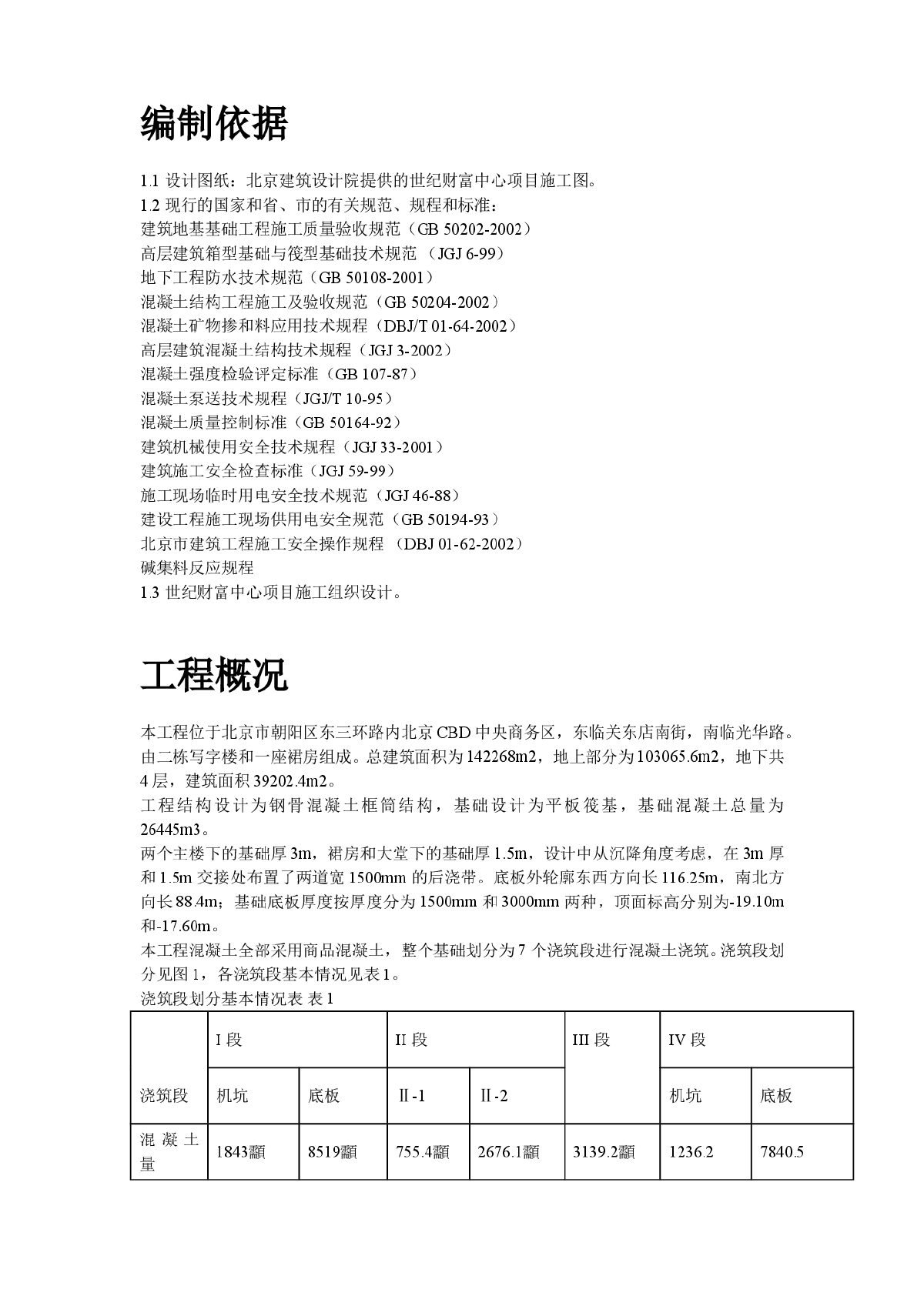 世纪财富中心基础底板混凝土工程施工组织设计方案-图二