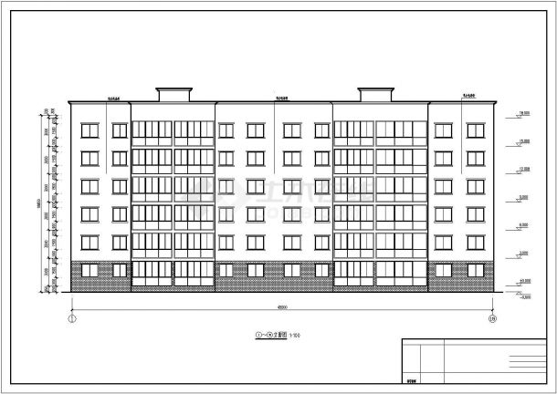 某6层砖混结构住宅小区建筑方案设计图-图二