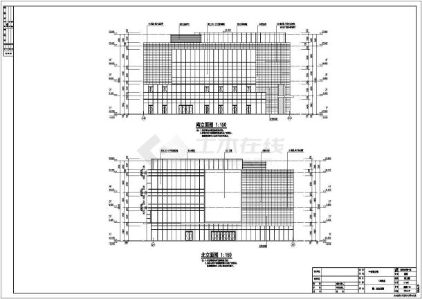 某地4层框架结构商务综合楼建筑结构施工图-图二