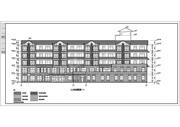 某地五层框架结构老年公寓建筑设计施工图-图一