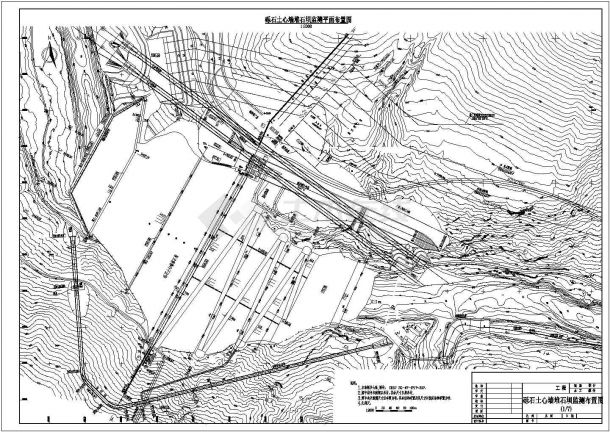 某大坝心墙堆石坝监测系统施工设计图-图一
