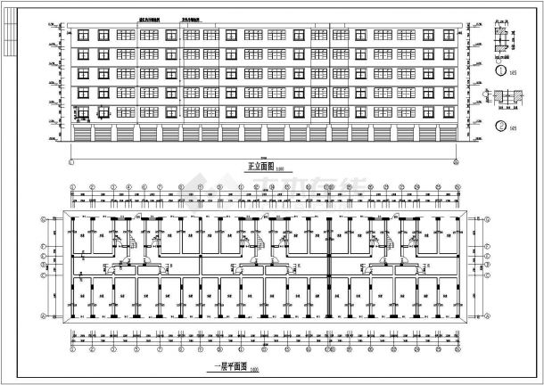 某地六层砖混结构住宅建筑、结构施工图-图二