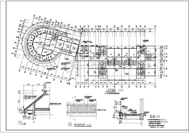 遵义某3 层框混结构招待所建筑施工图-图二