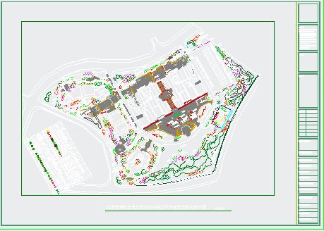 【江苏】某公司景观工程绿化总平面规划图-图二