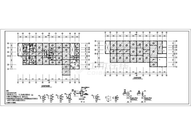 某地二层砖混结构计划生育服务站全套建筑结构施工图-图二