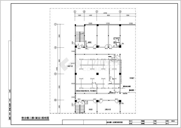 某学校厨房水电系统装修设计施工图-图二