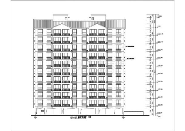 某地11层框架剪力墙结构住宅建筑施工图纸-图二