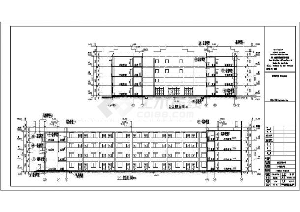 新蔡县四层框架结构教学楼建筑设计施工图-图二