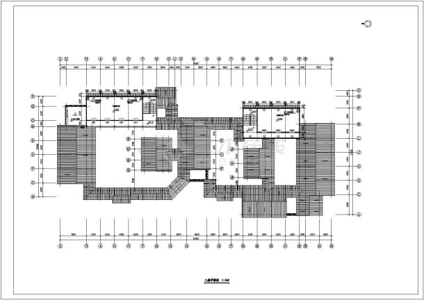 某地二层框架结构仿古建筑庭院初步设计图纸-图二
