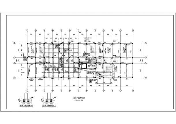 某七层框架结构办公楼结构施工图-图二