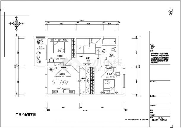 【宁波】某乡村双层别墅室内装修设计图（含效果图）-图一