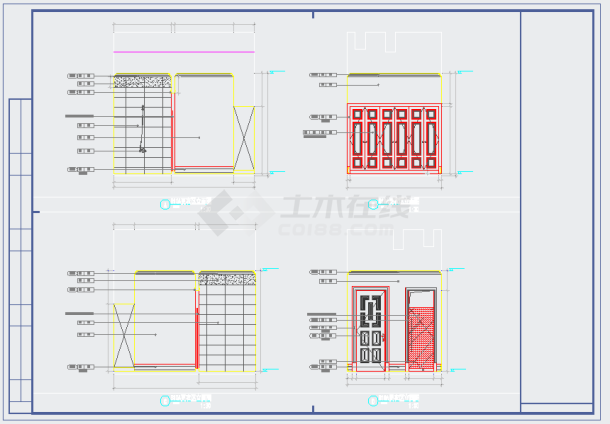 【上海】超豪华独栋3层别墅室内施工图（含效果图）-图二